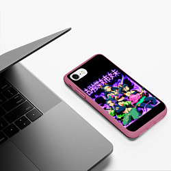 Чехол iPhone 7/8 матовый Шинобу Канаэ кочо столп бабочки клинок, цвет: 3D-малиновый — фото 2