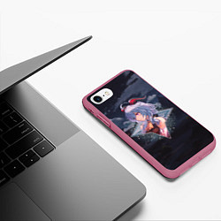 Чехол iPhone 7/8 матовый Гань Юй в примогеме, цвет: 3D-малиновый — фото 2
