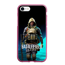 Чехол iPhone 7/8 матовый Battlefield 2042 - Ирландец, цвет: 3D-малиновый