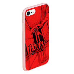 Чехол iPhone 7/8 матовый Poppy Playtime: Red Room, цвет: 3D-светло-розовый — фото 2