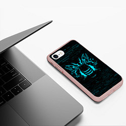 Чехол iPhone 7/8 матовый DEAD SPACE АЙЗЕК КЛАРК НЕОН МЁРТВЫЙ КОСМОС, цвет: 3D-светло-розовый — фото 2