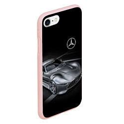 Чехол iPhone 7/8 матовый Mercedes-Benz motorsport black, цвет: 3D-светло-розовый — фото 2