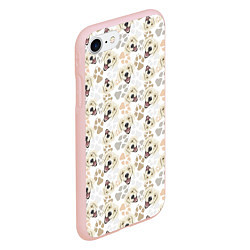 Чехол iPhone 7/8 матовый Лабрадор Золотистый Ретривер, цвет: 3D-светло-розовый — фото 2