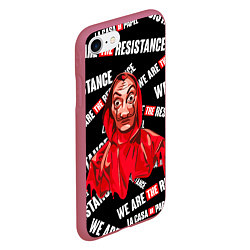 Чехол iPhone 7/8 матовый БУМАЖНЫЙ ДОМ WE ARE THE RESISTANCE, цвет: 3D-малиновый — фото 2