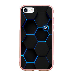 Чехол iPhone 7/8 матовый BMW blue neon theme