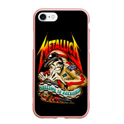 Чехол iPhone 7/8 матовый Metallica WELCOME TO ROCKVILLE, цвет: 3D-светло-розовый