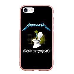 Чехол iPhone 7/8 матовый Kill Em All - Metallica, цвет: 3D-светло-розовый