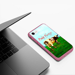 Чехол iPhone 7/8 матовый Atom Heart Mother - Pink Floyd, цвет: 3D-малиновый — фото 2