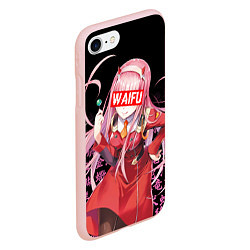 Чехол iPhone 7/8 матовый 02, ZERO TWO, DARLING IN THE FRANXX, цвет: 3D-светло-розовый — фото 2