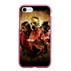 Чехол iPhone 7/8 матовый SLIPKNOT All Hope Is Gone, цвет: 3D-малиновый