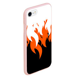 Чехол iPhone 7/8 матовый Оранжевый Огонь, цвет: 3D-светло-розовый — фото 2