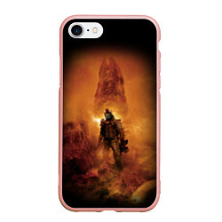 Чехол iPhone 7/8 матовый DEAD SPACE, ОБЕЛИСК, цвет: 3D-светло-розовый