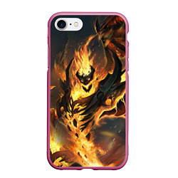 Чехол iPhone 7/8 матовый DOTA 2 SHADOW FIEND ТЕНЬ, цвет: 3D-малиновый