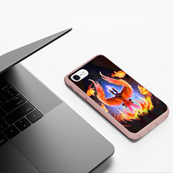 Чехол iPhone 7/8 матовый DOTA 2 ФЕНИКС, цвет: 3D-светло-розовый — фото 2