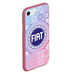 Чехол iPhone 7/8 матовый FIAT BIG LOGO, цвет: 3D-малиновый — фото 2