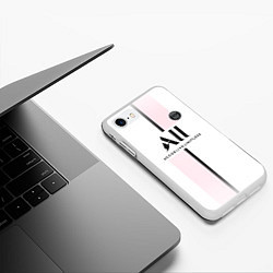 Чехол iPhone 7/8 матовый Neymar 10 PSG Pink Theme, цвет: 3D-белый — фото 2