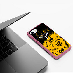Чехол iPhone 7/8 матовый Паттерн Tokyo Revengers, цвет: 3D-малиновый — фото 2