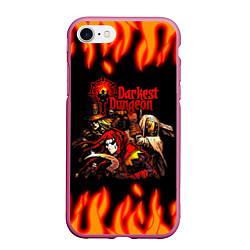 Чехол iPhone 7/8 матовый Darkest Dungeon Heroes, цвет: 3D-малиновый