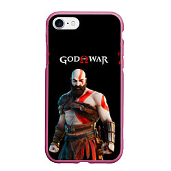 Чехол iPhone 7/8 матовый God of War красные разводы