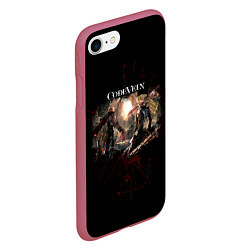 Чехол iPhone 7/8 матовый Code Vein - Вампиры, цвет: 3D-малиновый — фото 2