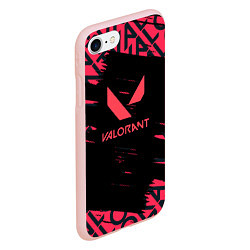Чехол iPhone 7/8 матовый Valorant паттерн, цвет: 3D-светло-розовый — фото 2