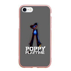 Чехол iPhone 7/8 матовый HUGGY WUGGY POPPY PLAYTIME, цвет: 3D-светло-розовый