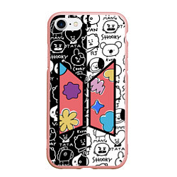 Чехол iPhone 7/8 матовый Permission To Dance SPLIT BT21, цвет: 3D-светло-розовый