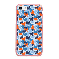 Чехол iPhone 7/8 матовый Разные Кошечки, цвет: 3D-баблгам