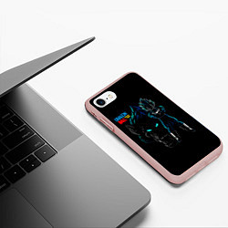 Чехол iPhone 7/8 матовый Dragon Ball Z Dark, цвет: 3D-светло-розовый — фото 2
