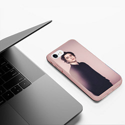 Чехол iPhone 7/8 матовый Тимоти на розовом фоне, цвет: 3D-светло-розовый — фото 2