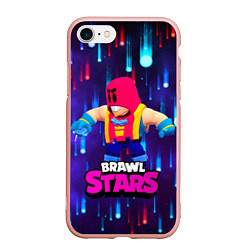 Чехол iPhone 7/8 матовый GROM BRAWL STARS ГРОМ БРАВЛ СТАРС, цвет: 3D-светло-розовый