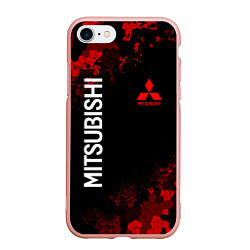 Чехол iPhone 7/8 матовый MITSUBISHIC MILITARY GEOMETRY RED, цвет: 3D-светло-розовый