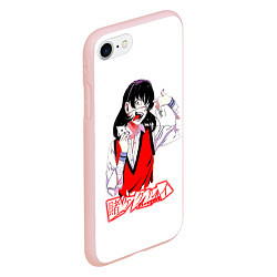 Чехол iPhone 7/8 матовый Ikishima Midari - Kakegurui, цвет: 3D-светло-розовый — фото 2