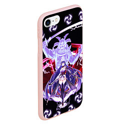 Чехол iPhone 7/8 матовый SHOGUN RAIDEN SAMURAI DEMON GENSHIN IMPACT, цвет: 3D-светло-розовый — фото 2