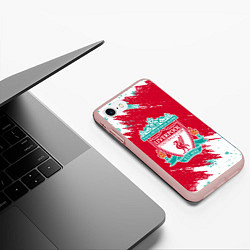 Чехол iPhone 7/8 матовый НОВОГОДНИЙ ЛИВЕРПУЛЬ 2022, цвет: 3D-светло-розовый — фото 2