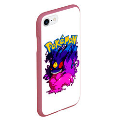 Чехол iPhone 7/8 матовый Mega Gengar - Pokemon GO, цвет: 3D-малиновый — фото 2