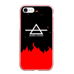 Чехол iPhone 7/8 матовый 30 Seconds to Mars - Fire, цвет: 3D-баблгам