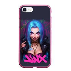 Чехол iPhone 7/8 матовый League Of Legends ARCANE JINX