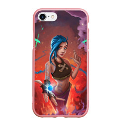 Чехол iPhone 7/8 матовый Arcane League Of Legends - Джинкс Паудер, цвет: 3D-баблгам