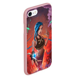 Чехол iPhone 7/8 матовый Arcane League Of Legends - Джинкс Паудер, цвет: 3D-баблгам — фото 2