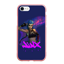 Чехол iPhone 7/8 матовый League Of Legends Arcane JINX BOOM