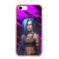 Чехол iPhone 7/8 матовый League Of Legends Arcane ДЖИНКС МИЛАШКА, цвет: 3D-светло-розовый