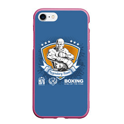 Чехол iPhone 7/8 матовый Боксёр Boxing, цвет: 3D-малиновый