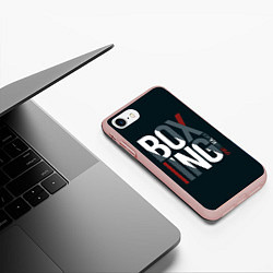 Чехол iPhone 7/8 матовый Бокс - Boxing, цвет: 3D-светло-розовый — фото 2