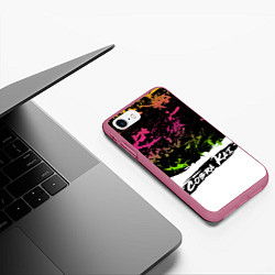 Чехол iPhone 7/8 матовый Кобра Кай Cobra Kai Логотип, цвет: 3D-малиновый — фото 2
