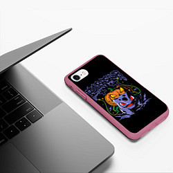 Чехол iPhone 7/8 матовый Bulbasaur арт, цвет: 3D-малиновый — фото 2