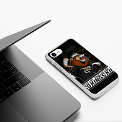 Чехол iPhone 7/8 матовый Лос Анджелес Кингз, Los Angeles Kings, цвет: 3D-белый — фото 2