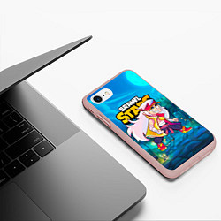 Чехол iPhone 7/8 матовый FANG BRAWL STARS GAME, цвет: 3D-светло-розовый — фото 2