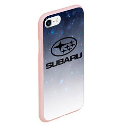 Чехол iPhone 7/8 матовый SUBARU авто, супер, цвет: 3D-светло-розовый — фото 2