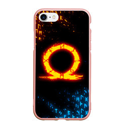 Чехол iPhone 7/8 матовый GOD OF WAR CRATOS FIRE SYMBOL RUNE